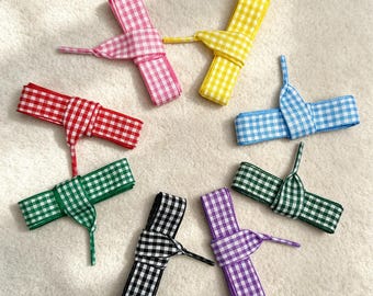 Cordones de satén a cuadros: Cordones planos estilo preppy a cuadros para zapatillas deportivas y zapatos de lona.