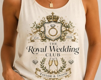 Royal Wedding Club tank top | vintage design | Taylor & Travis Wedding | Watch Party