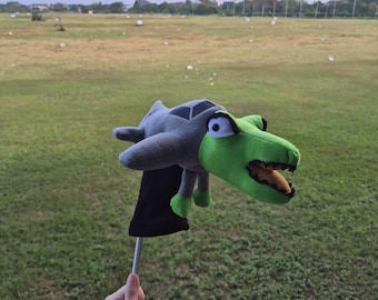 Bombardino Crocodilo Brainrot Golf Club Fairway Wood Headcover, Funny Clubcover, Golf Gift Gag Gift