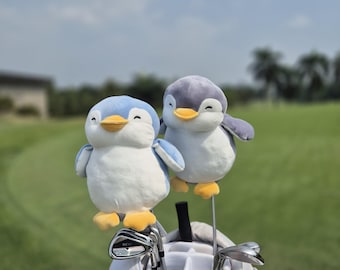 Penguin Golf Plush Headcover / Driver Golf Club Cover / Golf gifts