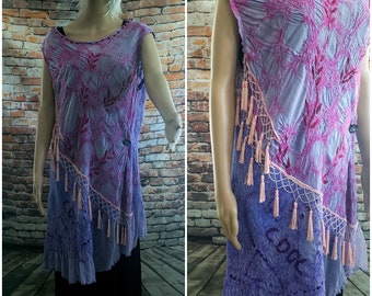 flapper dress, nuno felted dress, silk dress, silk chiffon dress, felted silk, OOAK dress,