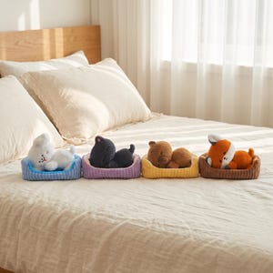 Animal Plush Set 18cm – Fox Cat Dog Capybara Stuffed Toys Decor