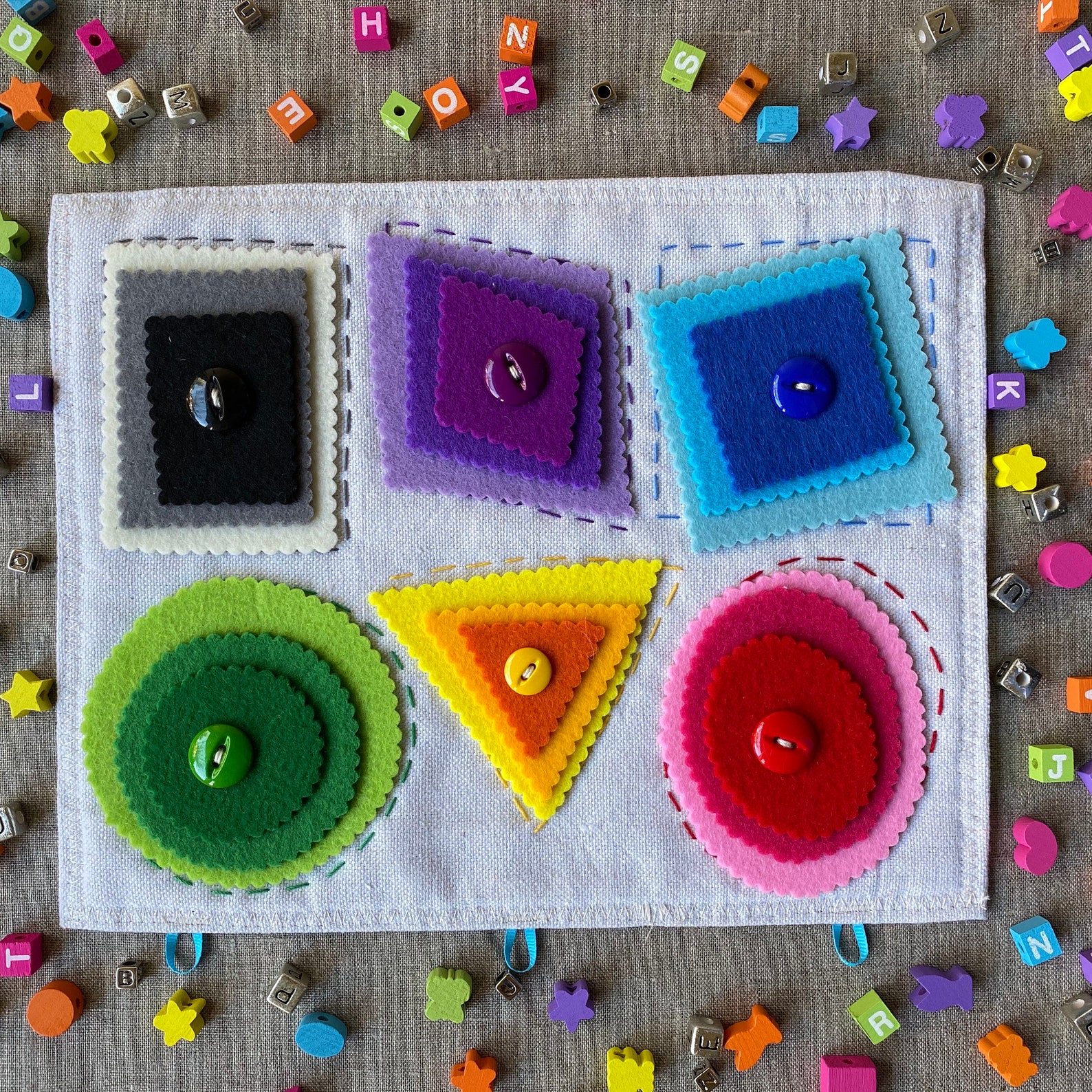 Learning Shapes Individual Page for Quiet Time Busy Book - Sensory ...