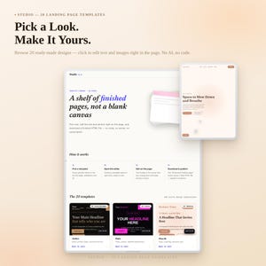 Landing Page Builder ,Small Business Website Tool, Offline WebSite Creator, Custom Template, SaaS System Maker, Startup Site Configurator