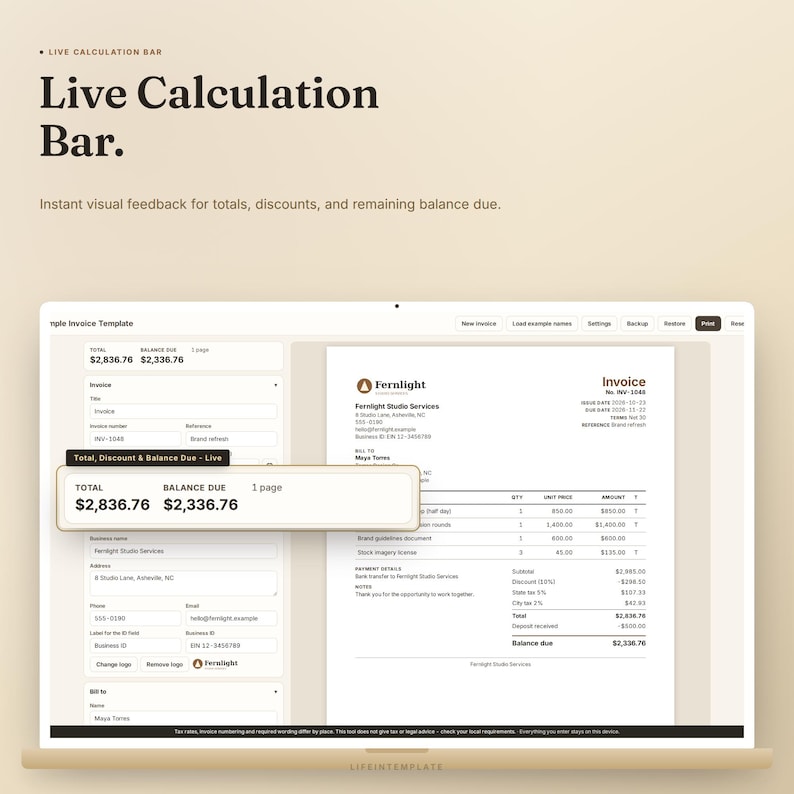Simple Event Invoice Simple Invoice Template With Editable Business Forms and Printable ...