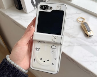 Funda magnética con diseño de conejito para Samsung Galaxy Z Flip 7 6 5 4