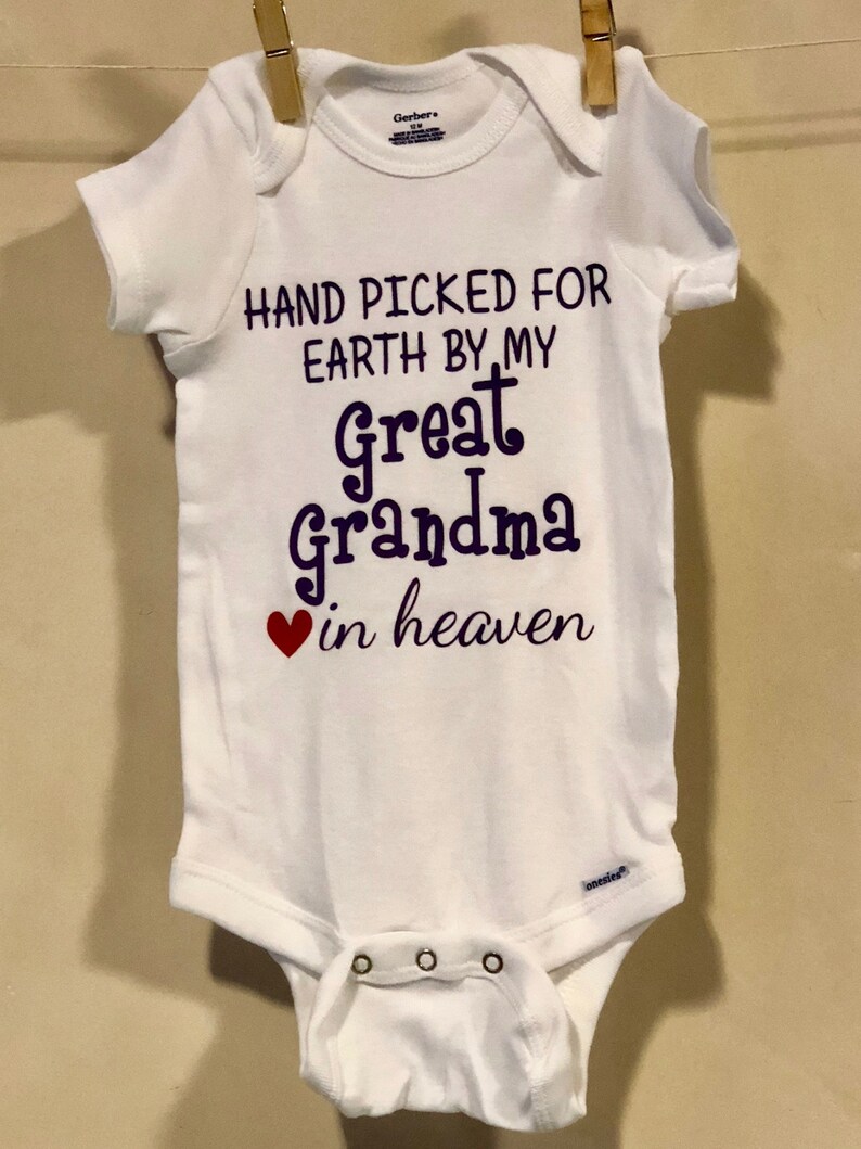 Great Grandma in Heaven Infant Baby Shower Onesie Unisex Boy Etsy