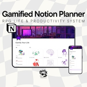 Notion Gamified Life Planner - Système de productivité RPG