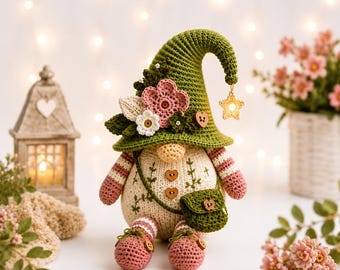 Christmas Gnome Crochet Pattern PDF | Amigurumi Santa Gnome | Holiday Christmas Decor | Beginner Friendly | Instant Download