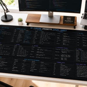 HTML CSS JavaScript Cheat Sheet Desk Mat | Web Development Reference