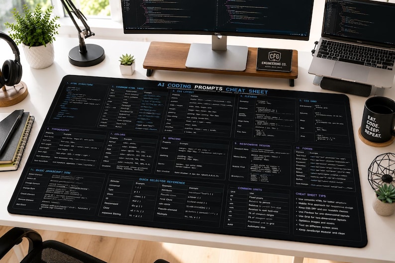 Spiekbriefje voor HTML, CSS en JavaScript | Webontwikkelingsreferentie afbeelding 1