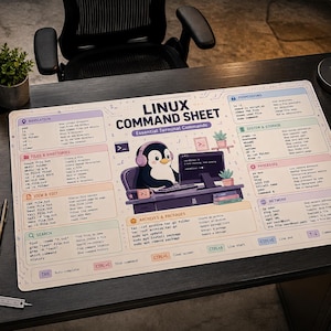 Linux-Befehlsübersicht für den Schreibtisch | Illustrierte Penguin-Terminalbefehle