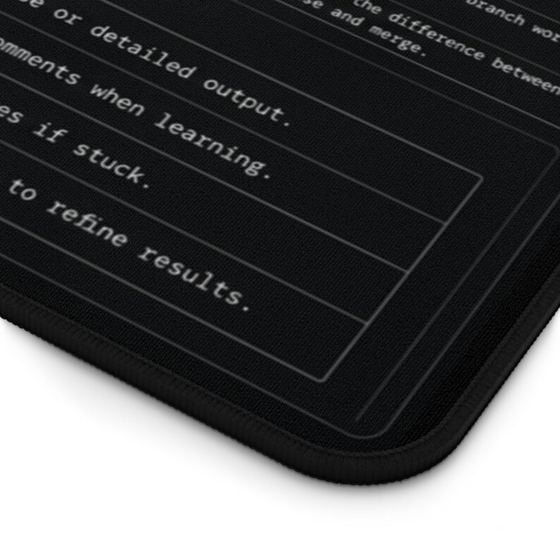 AI Coding Assistant Workflow Desk Mat | Programming Cheat Sheet Workspace Reference image 10