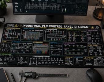Industrielles Plsc-Panel Schreibtischmatte - Automatik-Ingenieur Geschenk & Instrumentierung Mauspad