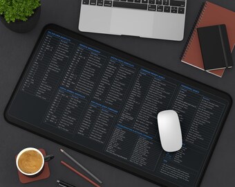 Windows Shortcuts Cheat Sheet Desk Mat | Programming Keyboard Mouse Pad