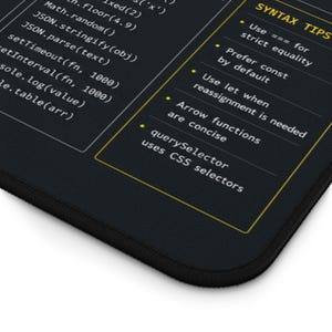Tapete de mesa com guia rápido de JavaScript | Referência de programação, ferramenta para desenvolvedores imagem 12