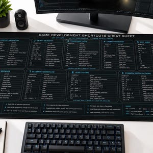 ゲーム開発ショートカットデスクマット | プログラミングキーボードマウスパッド