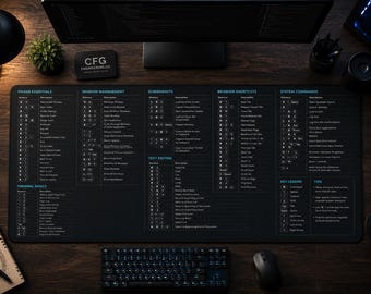 macOS Keyboard Shortcuts Desk Mat | Flight Simulator Keybind Cheat Sheet