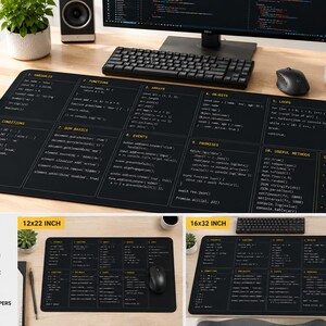 Tapete de mesa com guia rápido de JavaScript | Referência de programação, ferramenta para desenvolvedores imagem 6