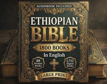 Ethiopische Bijbel in het Engels, grote lettertype | Complete Ethiopische Bijbeluitgave | Christelijk Schriftboek | Bijbelstudiebron | Geloofsgeschenk