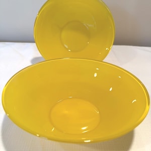 Vintage ARC France Citron Yellow Cereal Bowls – MCM Retro Kitchenware Set (Set of 2)