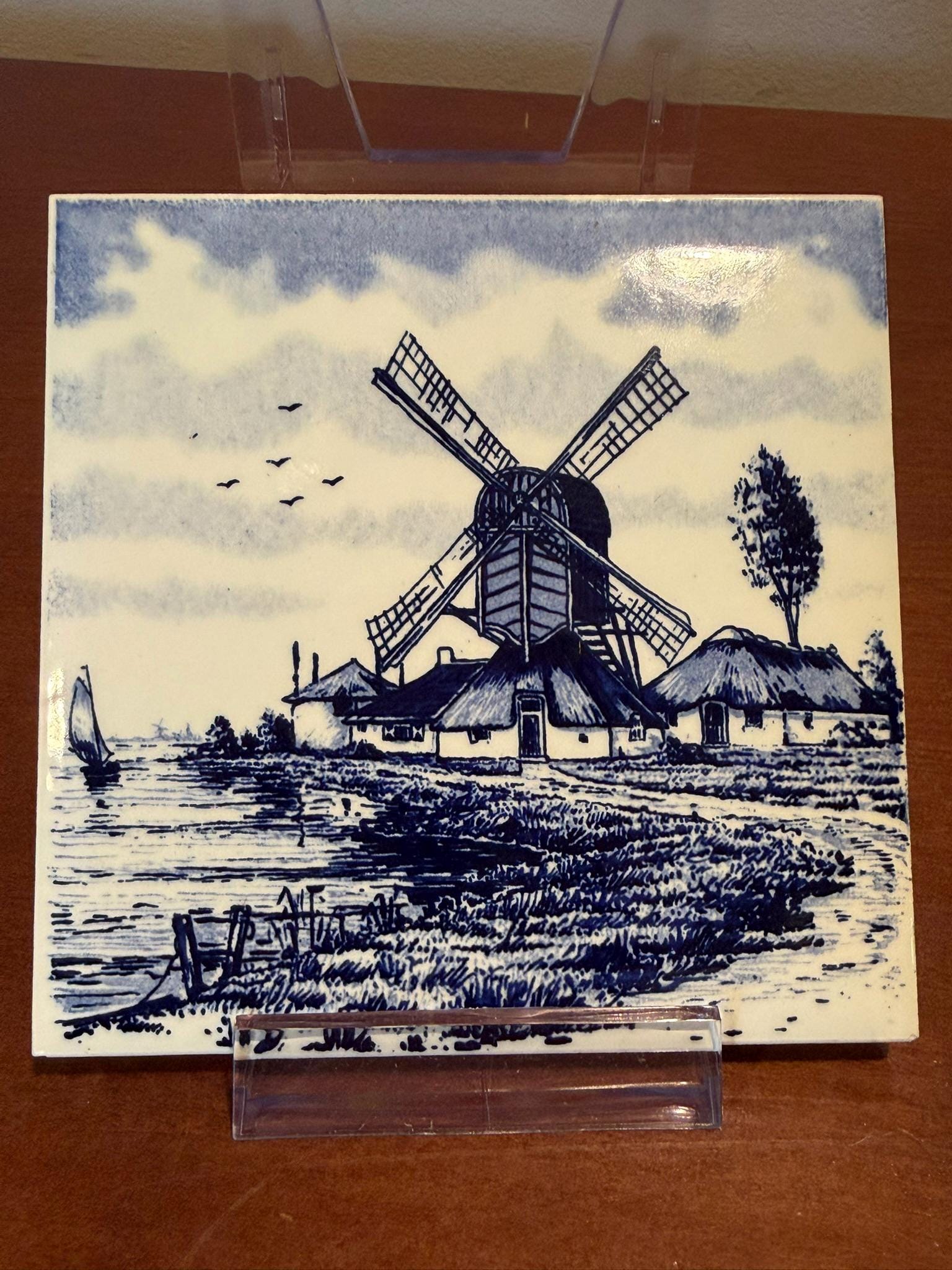 Carrelage Mural Décoratif – Paysage Moulin à Vent Et Vache – FlekmanArt, Salle De Bain Cuisine