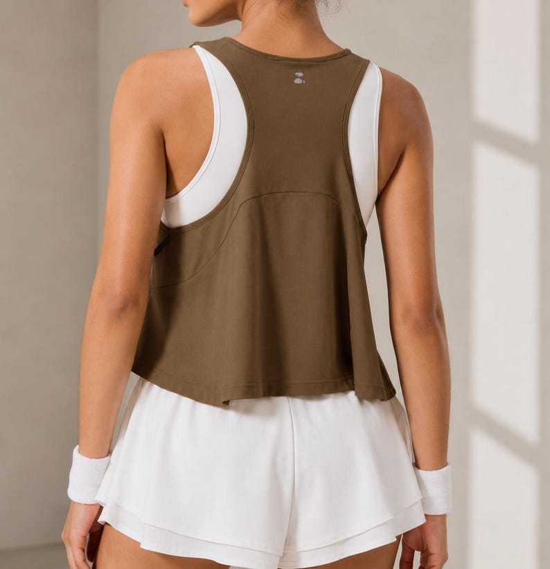 Women's Sleeveless Athletic Tank Top | Lightweight Cooling Yoga & Tennis Shirt image 9