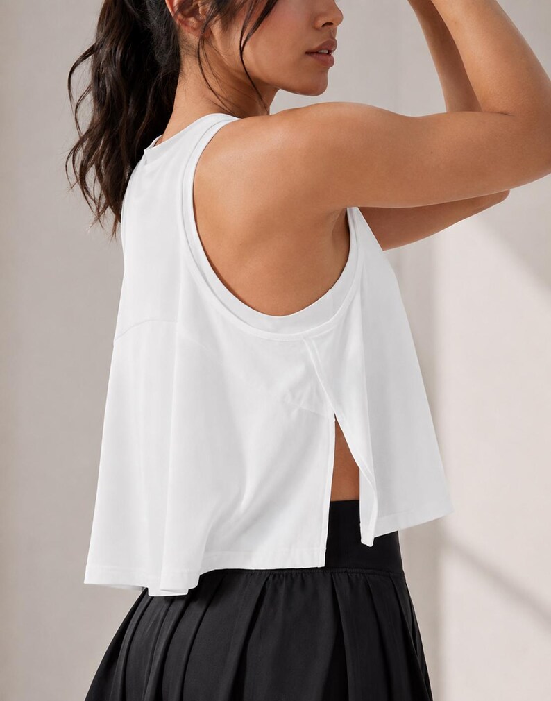 Women's Sleeveless Athletic Tank Top | Lightweight Cooling Yoga & Tennis Shirt image 6