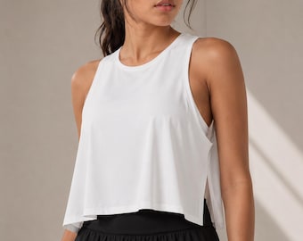 Women's Sleeveless Athletic Tank Top | Lightweight Cooling Yoga & Tennis Shirt