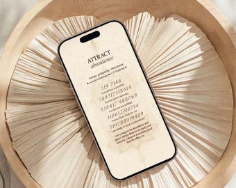 Manifestation Cards | Grabovoi Numbers Phone Wallpaper (Instant Download)