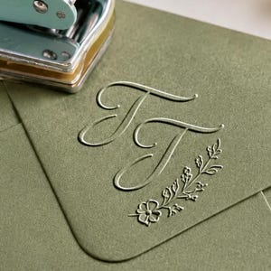 Personalized Wedding Embosser, Custom Monogram Embosser, Envelope Embosser, Wedding Invitation Embosser, Initial Embossing Seal