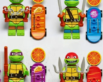 4 TMNT Ninja Minifiguren Spielzeug Actionfiguren Baustein Spielzeug