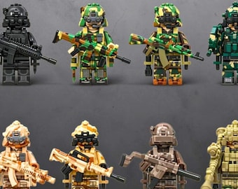 8 PCS Special Forces Knight Minifigures Toys Action figures Building Block Toys