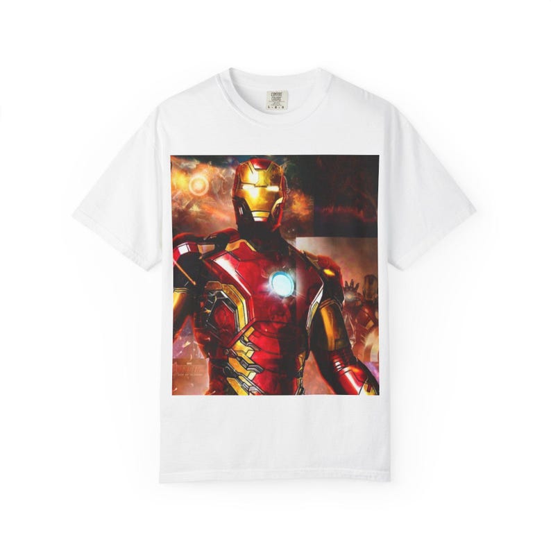 Arc Reactor Iron Man T-Shirt | Superhero Movie Graphic Tee image 1
