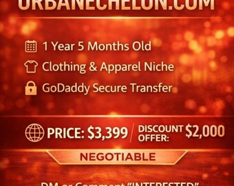 Urbanechelon.com Fashion Domain for Apparel Brand