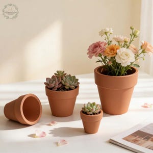 Large & Small Flower Pot Silicone Mold, Round Planter Mold, DIY Succulent Pot, Jesmonite Resin Plaster Candle Jar Casting Mold