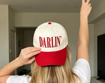 Darlin Embroidered Cotton Baseball Cap, Southern Style Nashville Dad Hat
