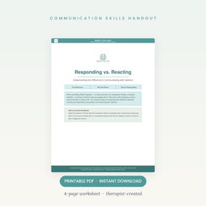 Responding vs. Reacting