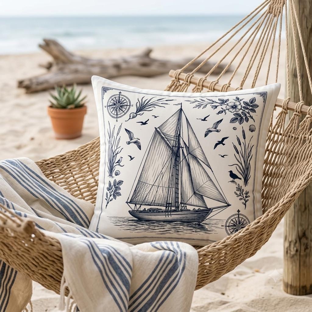 Vintage Boat Cushion - Etsy