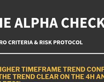 Crypto & Day Trading Checklist PDF | Professional Trader Risk Management Sheet | ByteSizeAlpha Digital Download