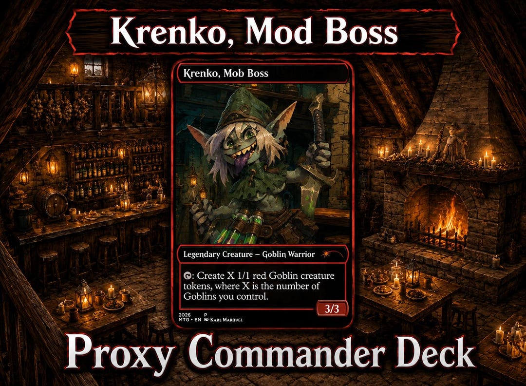 MTG Krenko, Mob Boss Goblin Commander Custom Deck Mono Red Goblin