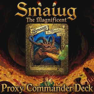 Smaug the Magnificent Replica Commander Deck | 100 kort MTG EDH Playtest-kort Proxy