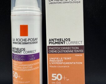 La Roche-Posay Anthelios Pigment Correct, Daily Tinted Cream. Visibly Evens Skin Tone. (SPF 50+) 50ml Exp.09/2028 Made in France