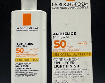 La Roche-Posay ANTHELIOS LightFluid(Mineral) Body Sunscreen spf-50 UVA/UVB Protection+Antioxidants 125ml/4.23floz Exp08/26+