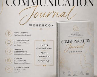 Communication Journal Workbook | Self-Improvement Workbook | Communication Skills Journal | Personal Growth PDF | Digital Download