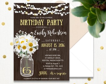 65th birthday invitations etsy 65th birthday invitations