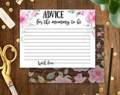 Items similar to Printable Advice for the Mommy to be, Baby Shower ...