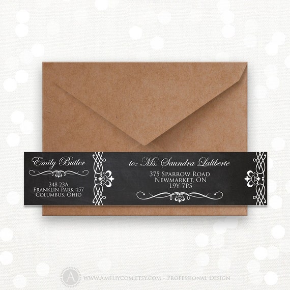 Items similar to Printable Wrap Around Address Labels EDITABLE Instant Download Digital DIY ...