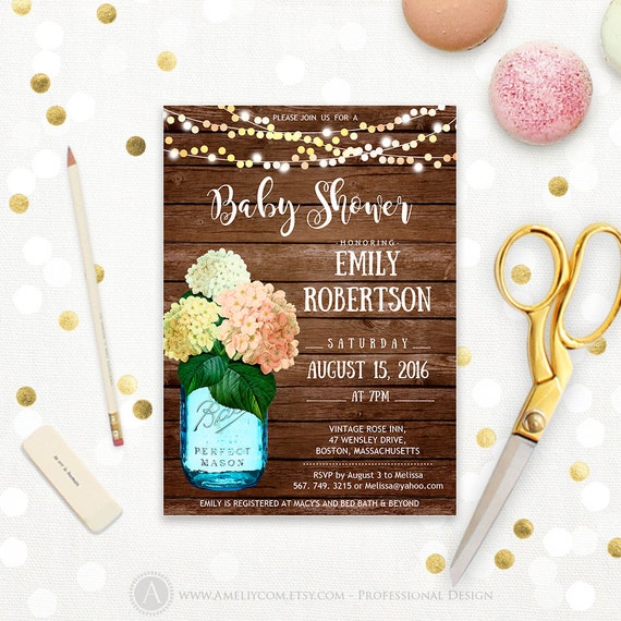 Boy or girl Shower Invitation Printable Mason Jar Hydrangeas Child Shower, Rustic Youngster Shower Gender Impartial Kid Shower Invite Instantaneous Down load picture regarding Etsy Baby Shower Invitations Printable named Kid Shower Invitation Printable Mason Jar Hydrangeas Child Shower, Rustic Little one Shower Gender Impartial Youngster Shower Invite Immediate Obtain