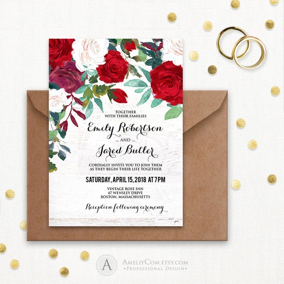 Crimson Wedding day Invitation Printable - Rustic Wedding day Invitation Template Editable words PDF Summer months Watercolor Yard Marriage ceremony Invite Down load Do-it-yourself picture relating to Etsy Wedding Invitations Printable called Crimson Marriage Invitation Printable - Rustic Wedding day Invitation Template Editable words and phrases PDF Summer season Watercolor Backyard garden Marriage Invite Obtain Do-it-yourself